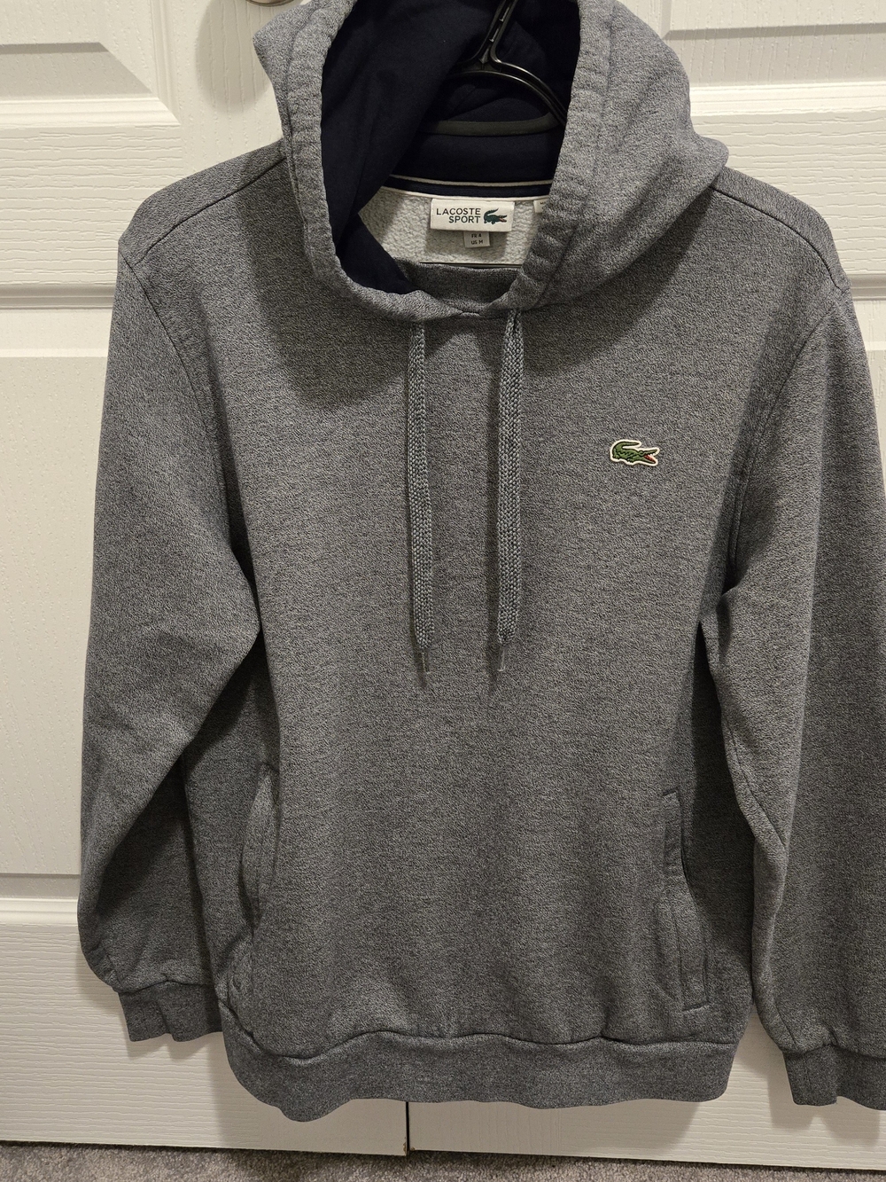 Lacoste Sport SH2128 Hoodie – Grey Blue – US Men's Medium